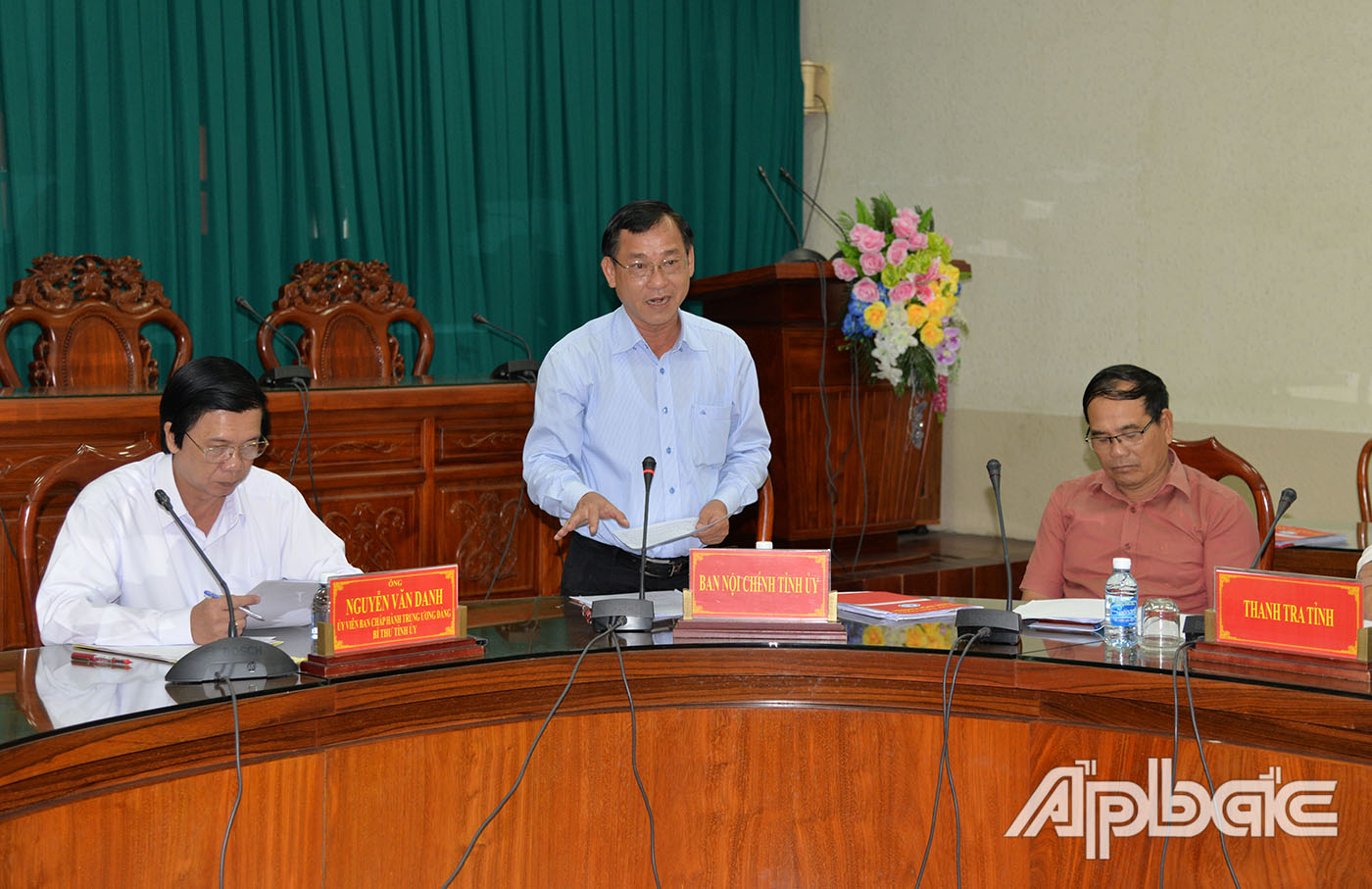 Trưởng Ban Nội chính Nguyễn Văn Vĩnh phát biểu tại buổi tiếp công dân
