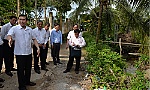 Chairman of the PPC Le Van Huong checked the new rural areas building