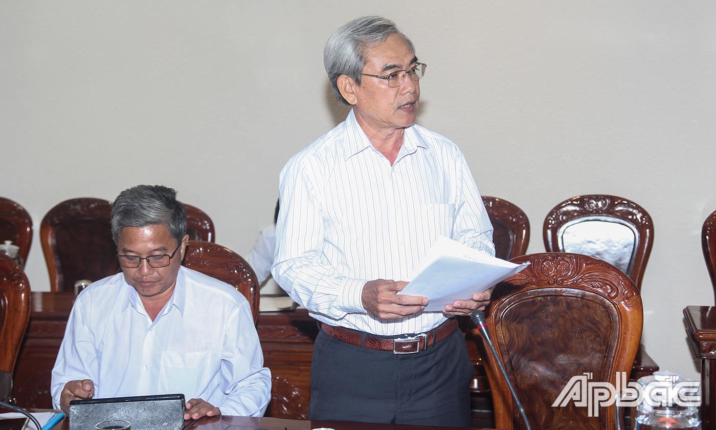 Các đại biểu tỉnh Tiền Giang phát biểu ý kiến.