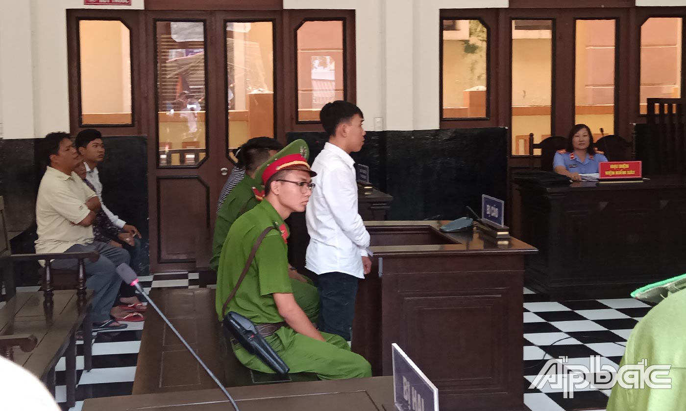 Bị cáo Lê Quốc Cường tại phiên tòa sơ thẩm.
