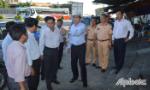 Chairman of the PPC Le Van Huong checks Than Cuu Nghia intersection