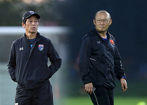 HLV Park Hang Seo và Akira Nishino đại diện cho 2 nền bóng đá hàng đầu châu Á