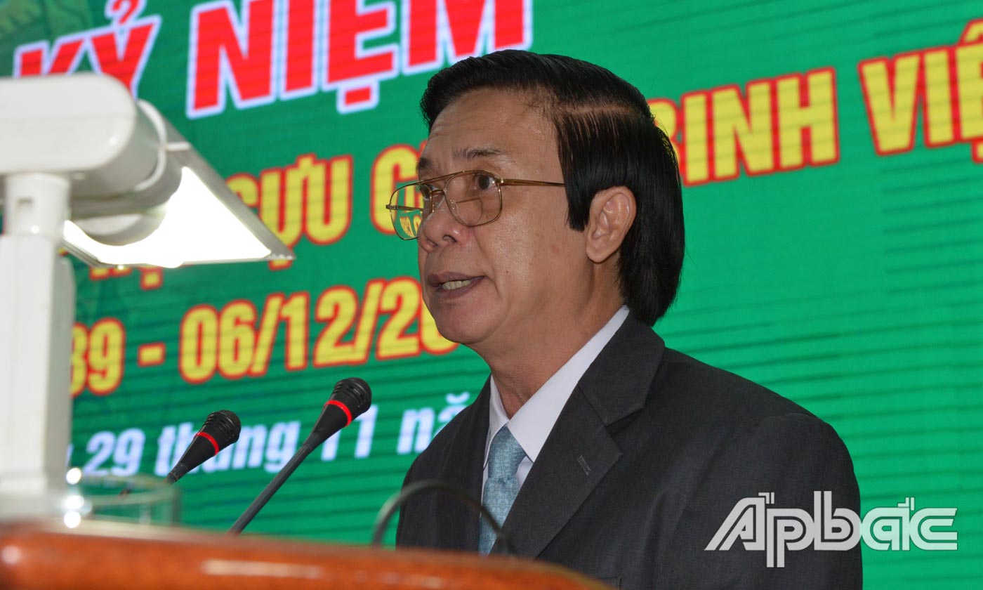 Đồng chí Nguyễn Văn Danh phát biểu tại Lễ kỷ niệm.
