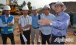 Chairman of the PPC Le Van Huong checks the Trung Luong - My Thuan expressway project