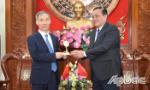 Leaders of Tien Giang receive the delegation of Wenzhou city, Zhejiang province