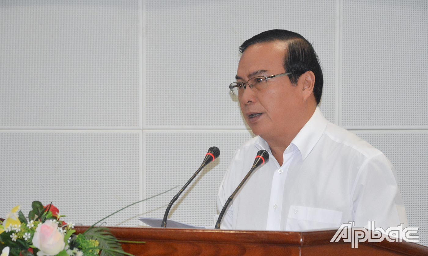 Đồng chí Phạm Anh Tuấn phát biểu chỉ đạo hội nghị.