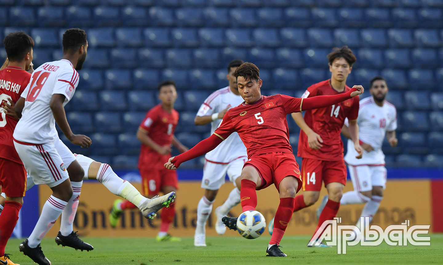 Các cầu thủ U23 Việt Nam cần tiếp tục phát huy tinh thần thi đấu kiên trì và quả cảm ở trận đấu gặp U23 Jordan. Ảnh: AFC