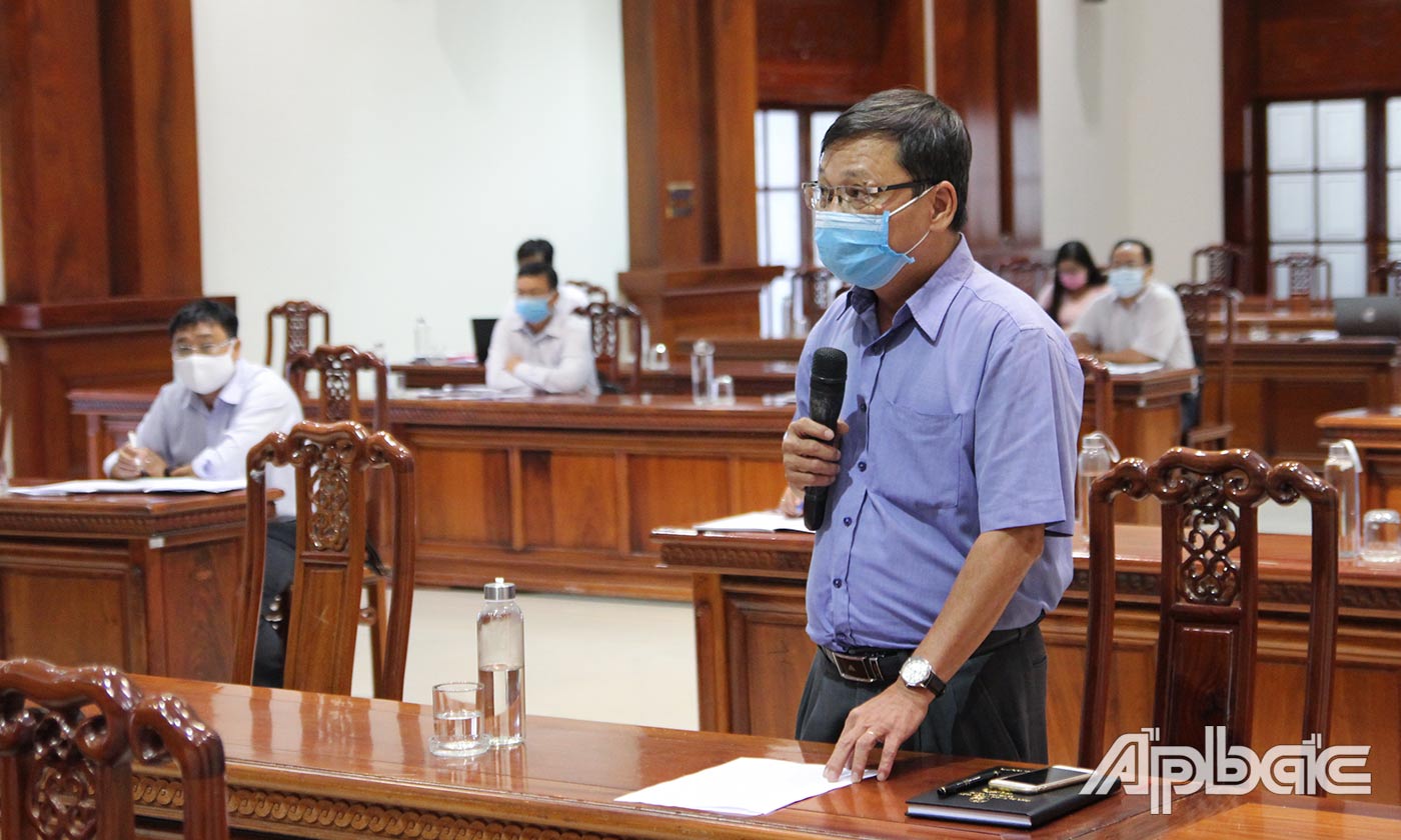 Lãnh đạo các sở, ngành tỉnh đã giải đáp các khó khăn, đề xuất, kiến nghị của UBND huyện Tân Phú Đông.