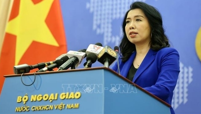 Spokesperson Le Thi Thu Hang (Photo: VNA)