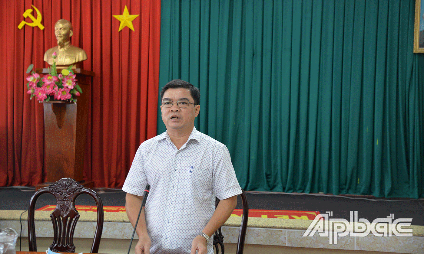 Đồng chí Nguyễn Thanh Hải phát biểu tại buổi họp