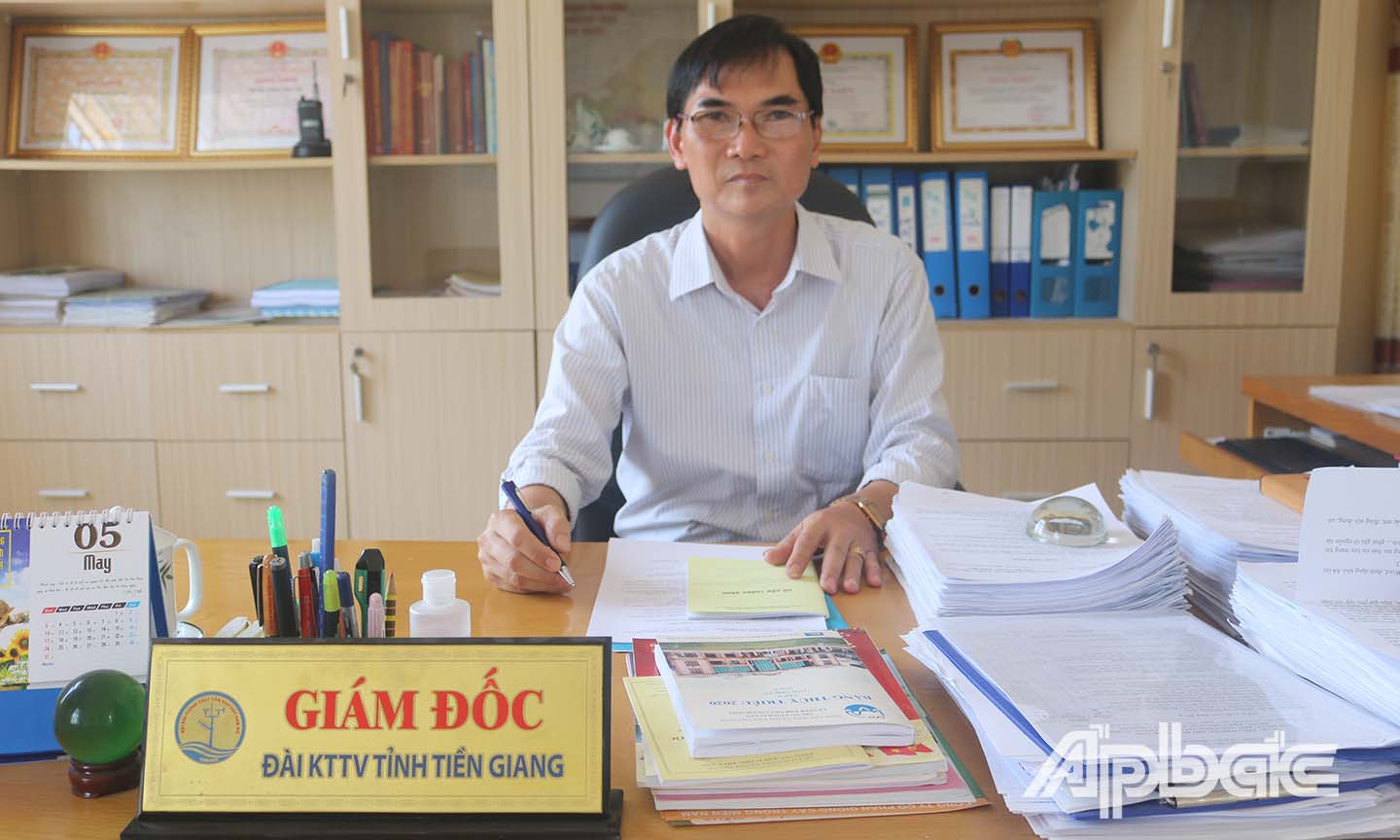 Giám đốc Đài Khí tượng Thủy văn tỉnh Võ Văn Thông.