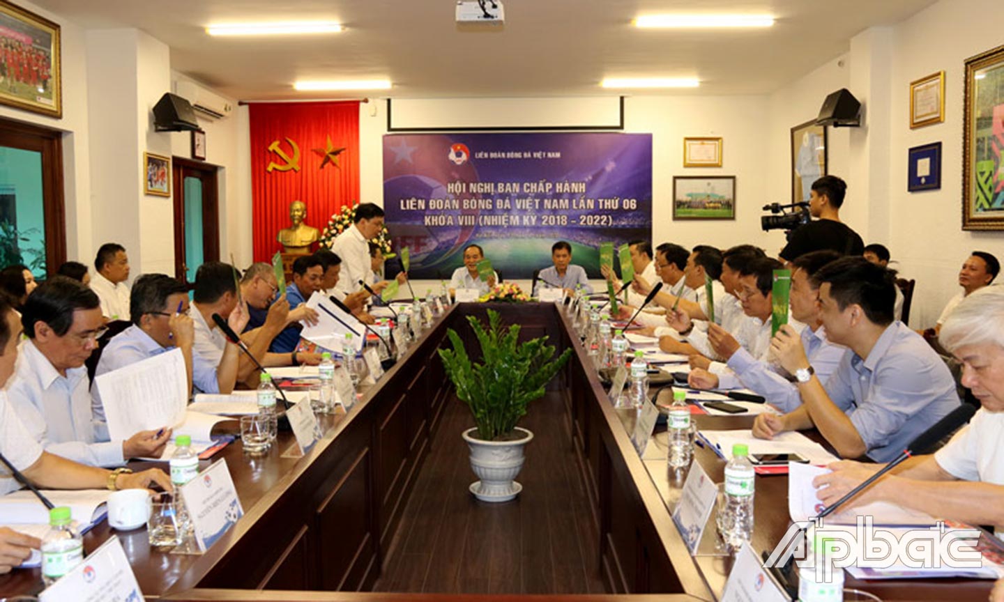 Toàn cảnh Hội nghị BCH Liên đoàn bóng đá Việt Nam.