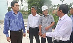 Chủ tịch UBND tỉnh Lê Văn Hưởng kiểm tra công tác giải phóng mặt bằng cầu Mỹ Thuận 2