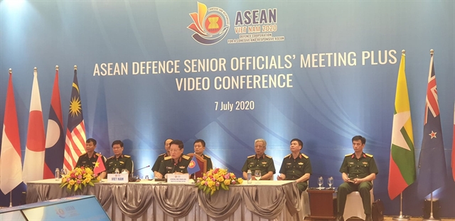 Minister of National Defence, General Ngo Xuan Lich, deliversan opening speech at the ASEAN Defence Senior Officials’ Meeting Plus (ADSOM+) in Hanoi on Tuesday. 