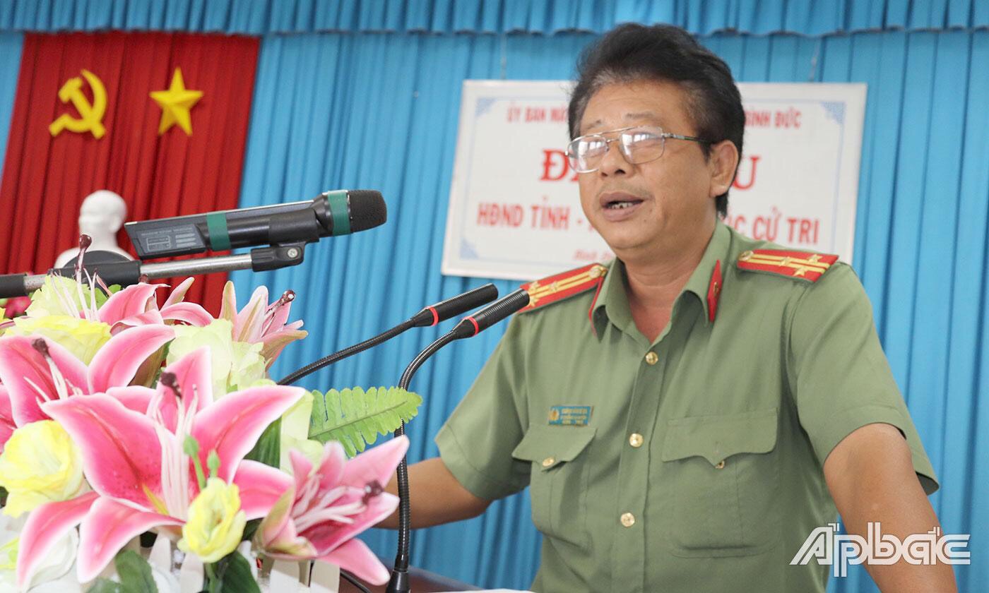 Phó Trưởng công an huyện Châu Thành Huỳnh Văn Bé Ba