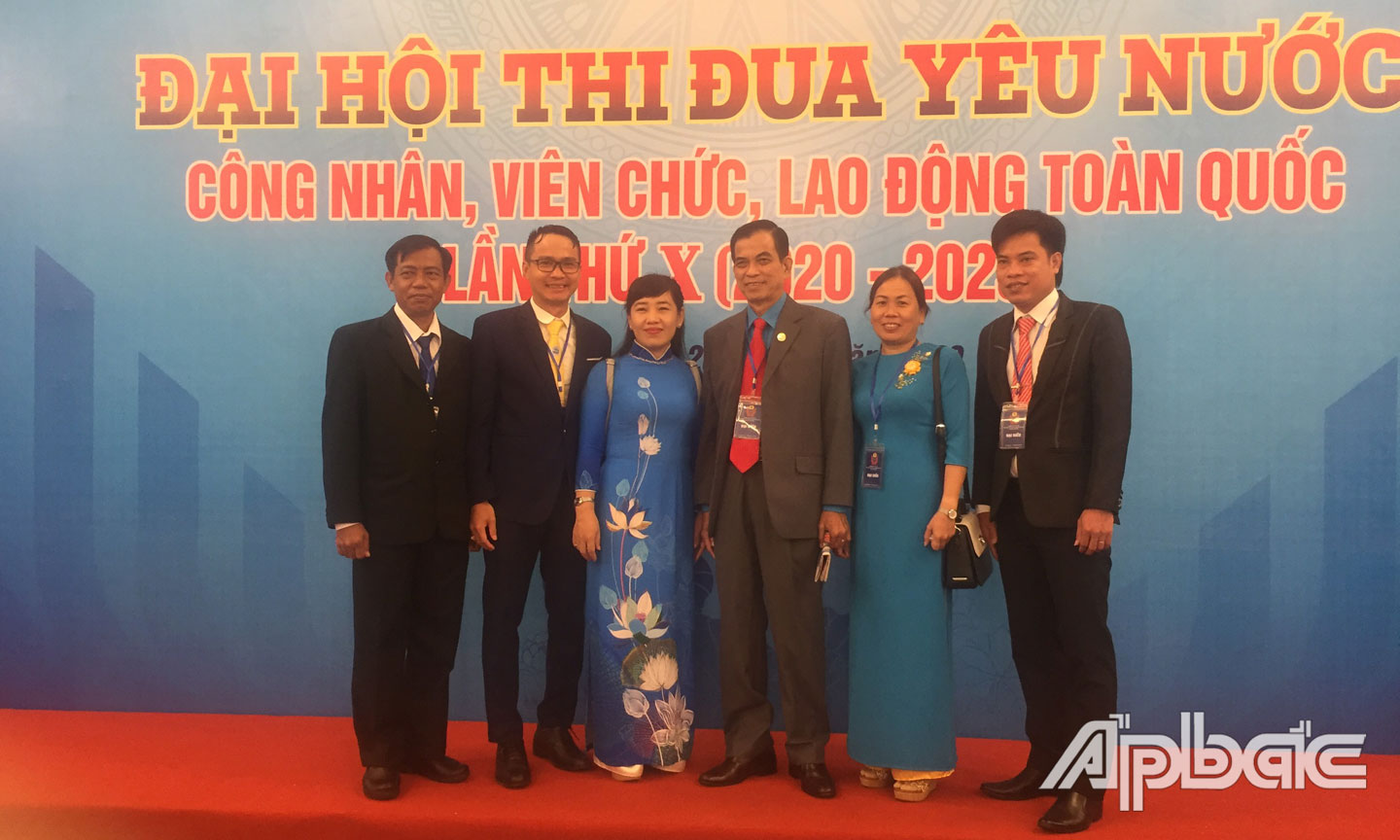 Các tập thể, cá nhân tỉnh Tiền Giang tham dự Đại hội Thi đua yêu nước trong CNVCLĐ lần thứ X, giai đoạn 2020 - 2025.