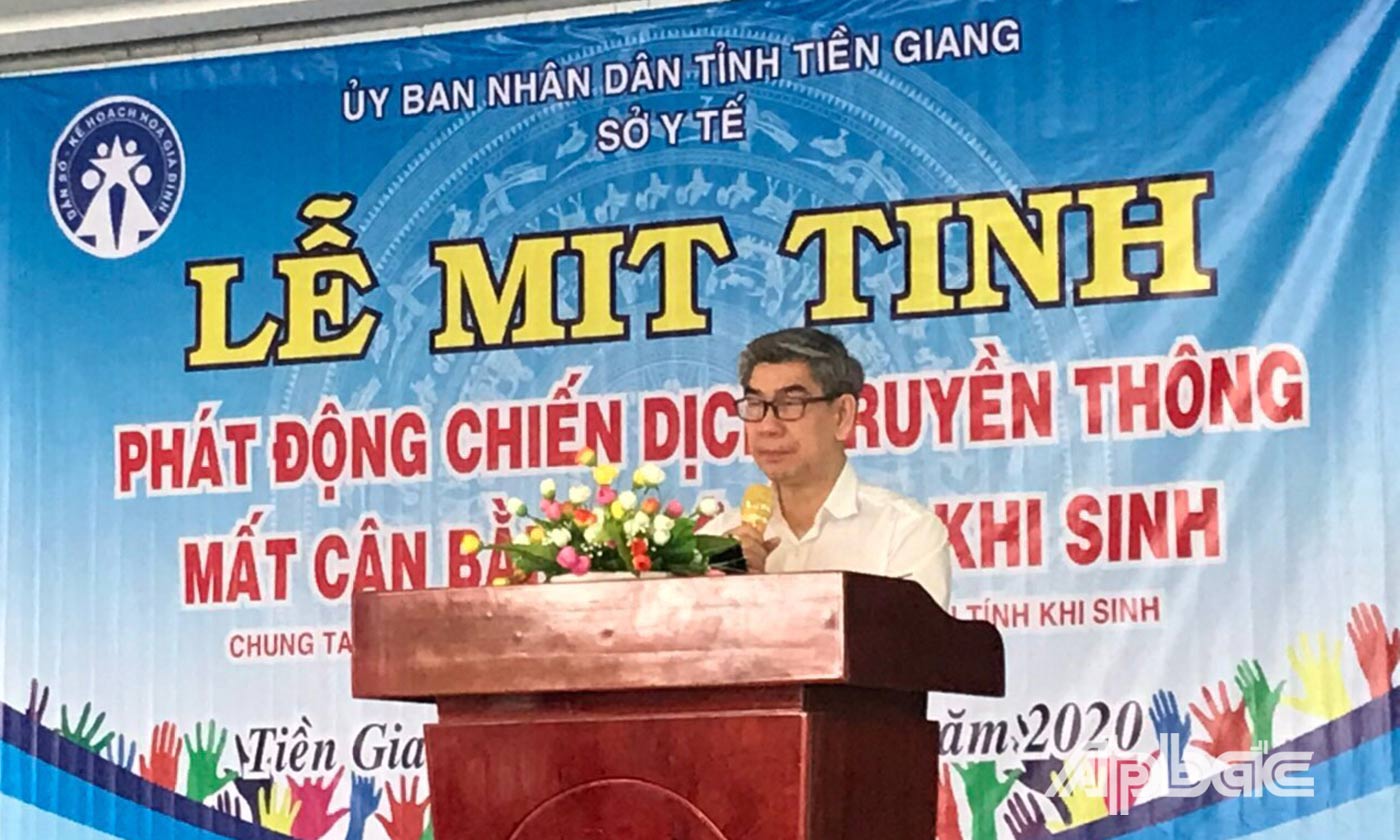 Bác sĩ CKII Trần Thanh Thảo, Giám đốc Sở Y tế phát động chiến dịch truyền thông mất cân bằng giới tính khi sinh năm 2020
