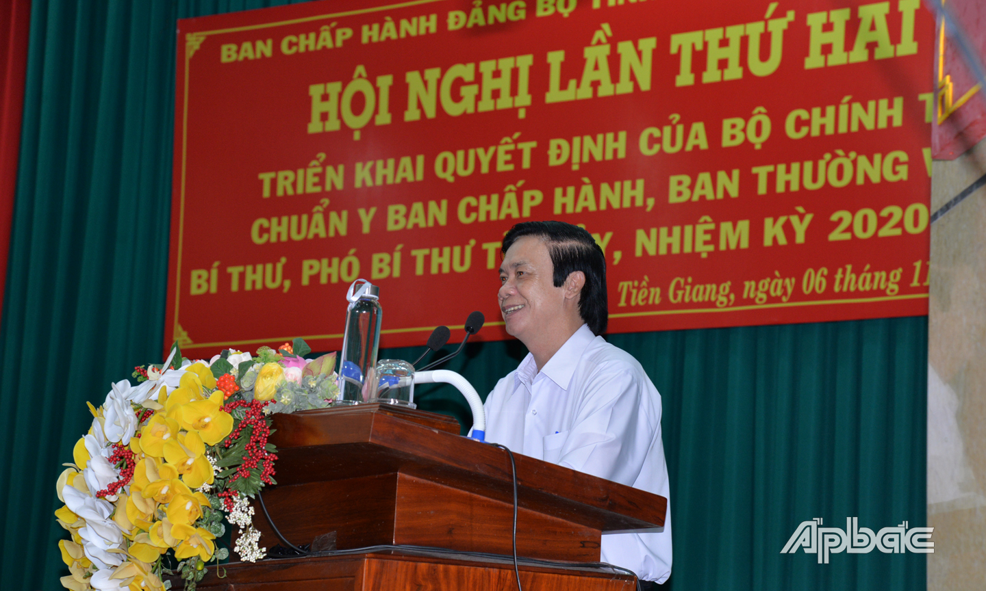 Bí thư Tỉnh ủy Nguyễn Văn Danh, lưu ý Ban Thường vụ, Ban chấp hành Đảng bộ tỉnh khóa XI phải thể hiện quyết tâm cao trong việc thực hiện nhiệm vụ.