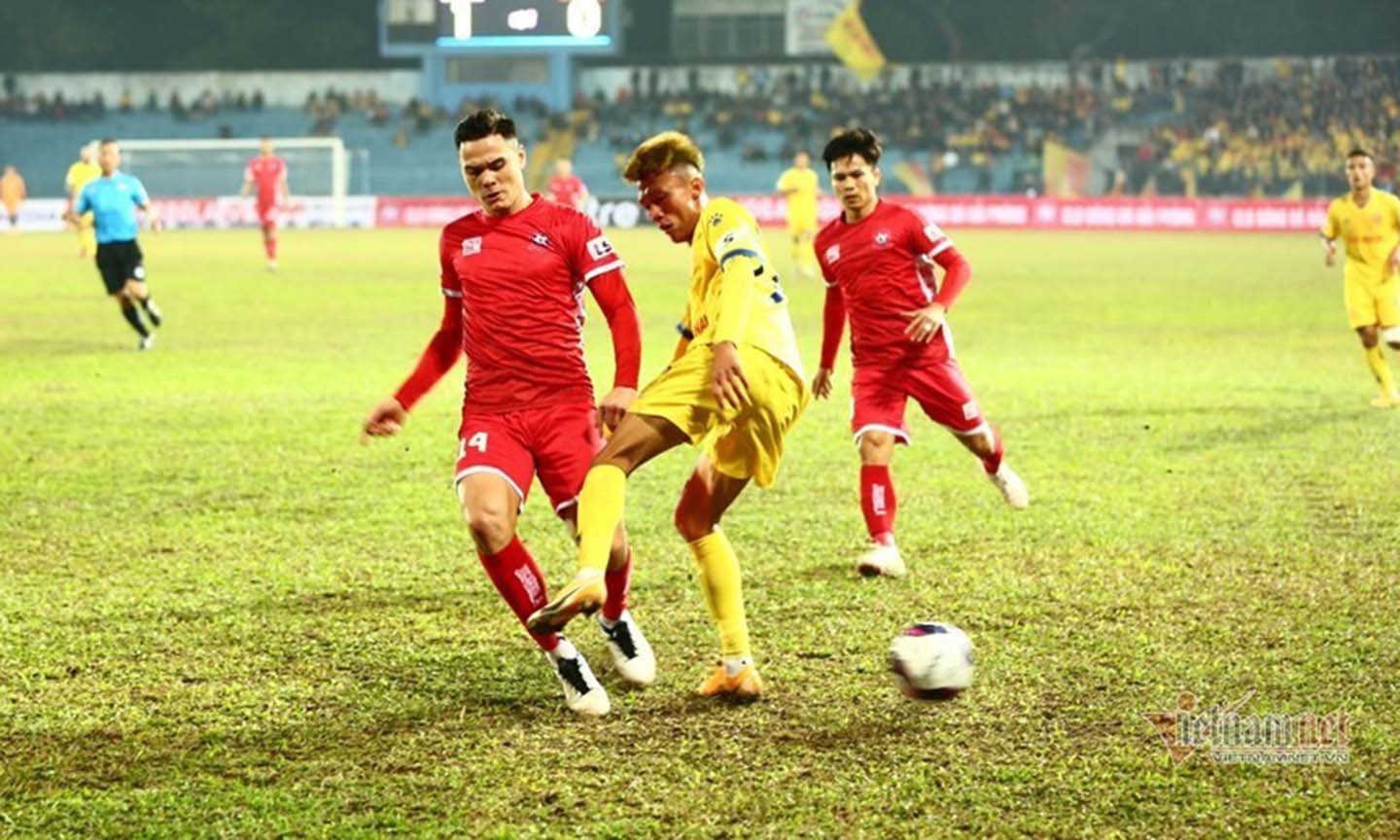 CLB Hải Phòng đang tạm dẫn đầu BXH V-League 2021 sau hai vòng đấu đâu tiên. Ảnh: Vietnamnet.vn