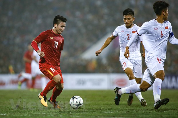 Đội tuyển Việt Nam thi đấu ba trận còn lại của vòng loại World Cup 2022 chỉ trong vòng hơn 10 ngày. (Ảnh: Hiển Nguyễn/Vietnam+) 