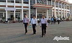 Đồng chí Nguyễn Văn Mười làm việc với Trung tâm ĐT-HL&TĐ TDTT tỉnh