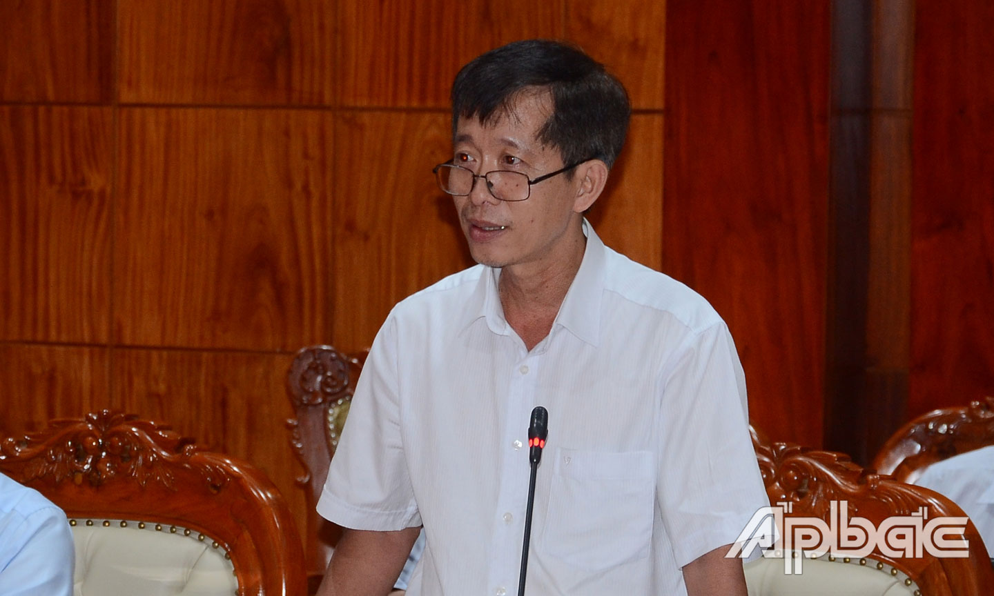 Phó Giám đốc Sở Nông nghiệp và Phát triển nông thôn tỉnh Tiền Giang Trịnh Công Minh