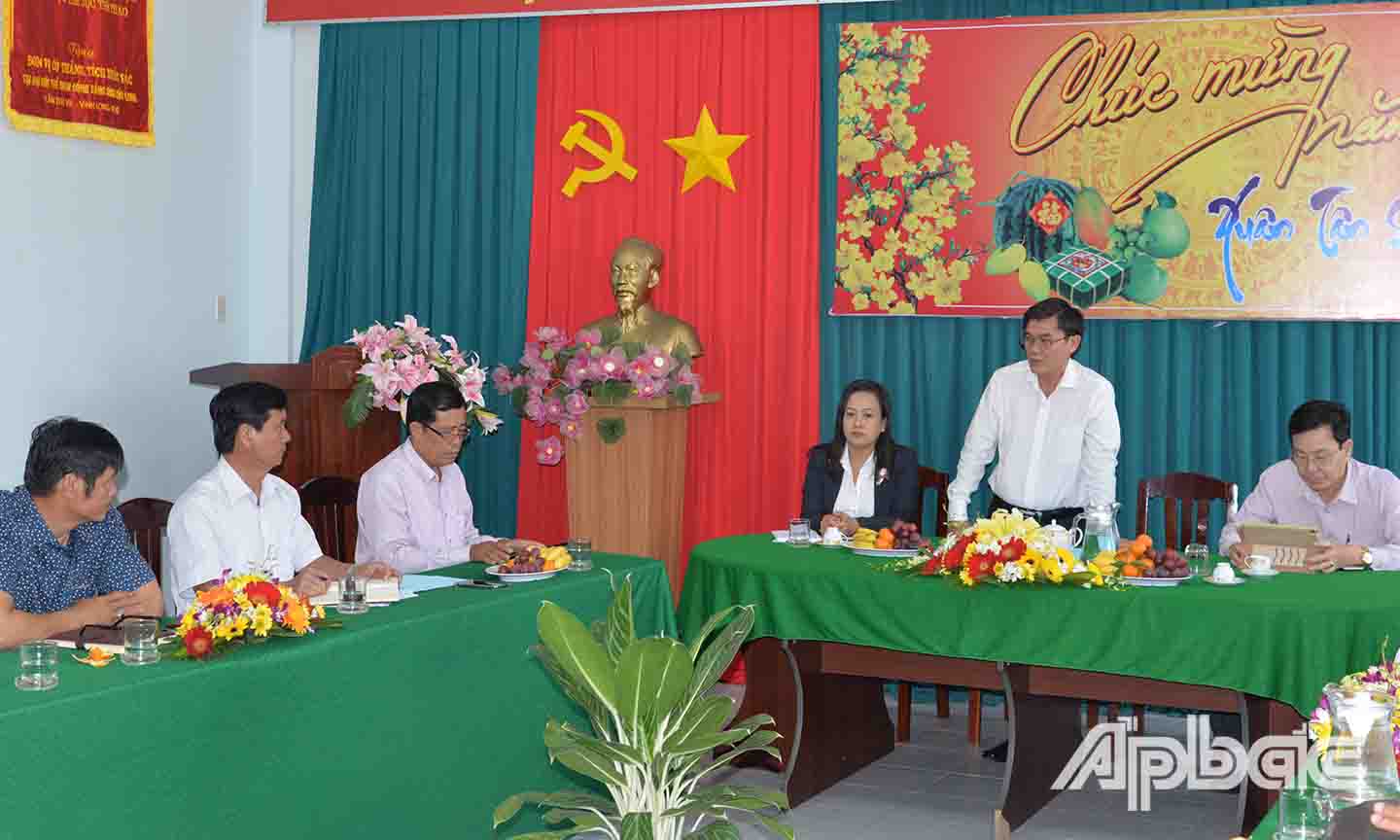Đồng chí Nguyễn Văn Mười phát biểu tại buổi làm việc.