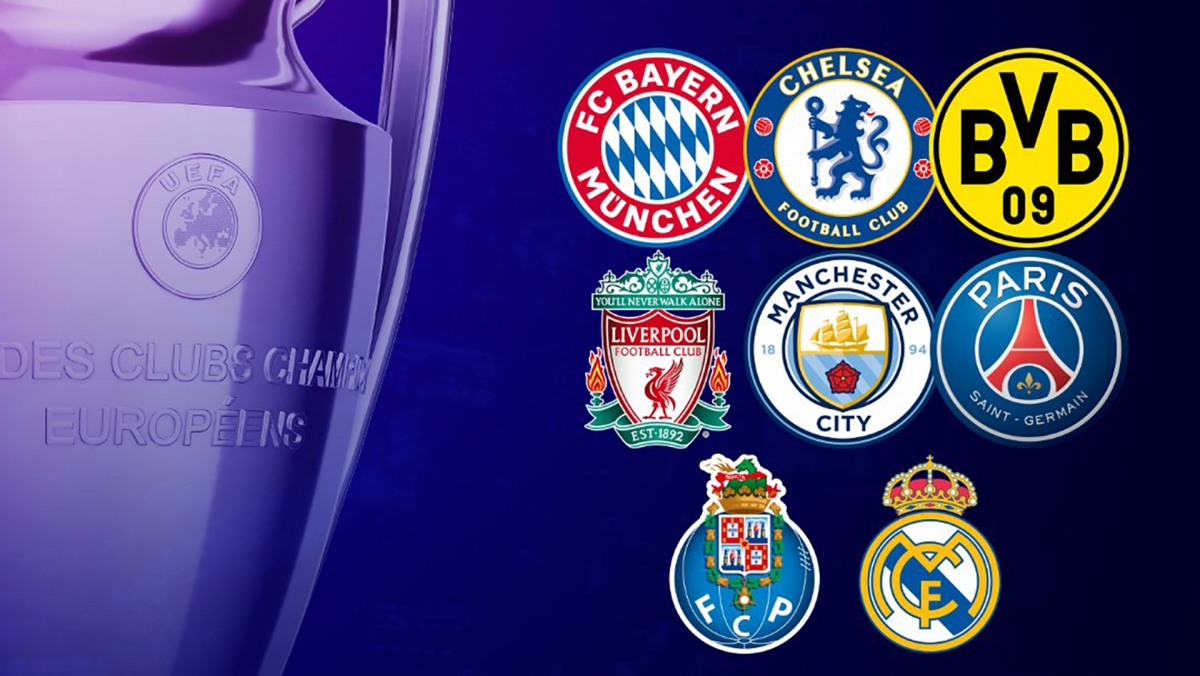 Tám đội bóng vào tứ kết Champions League 2020/21.