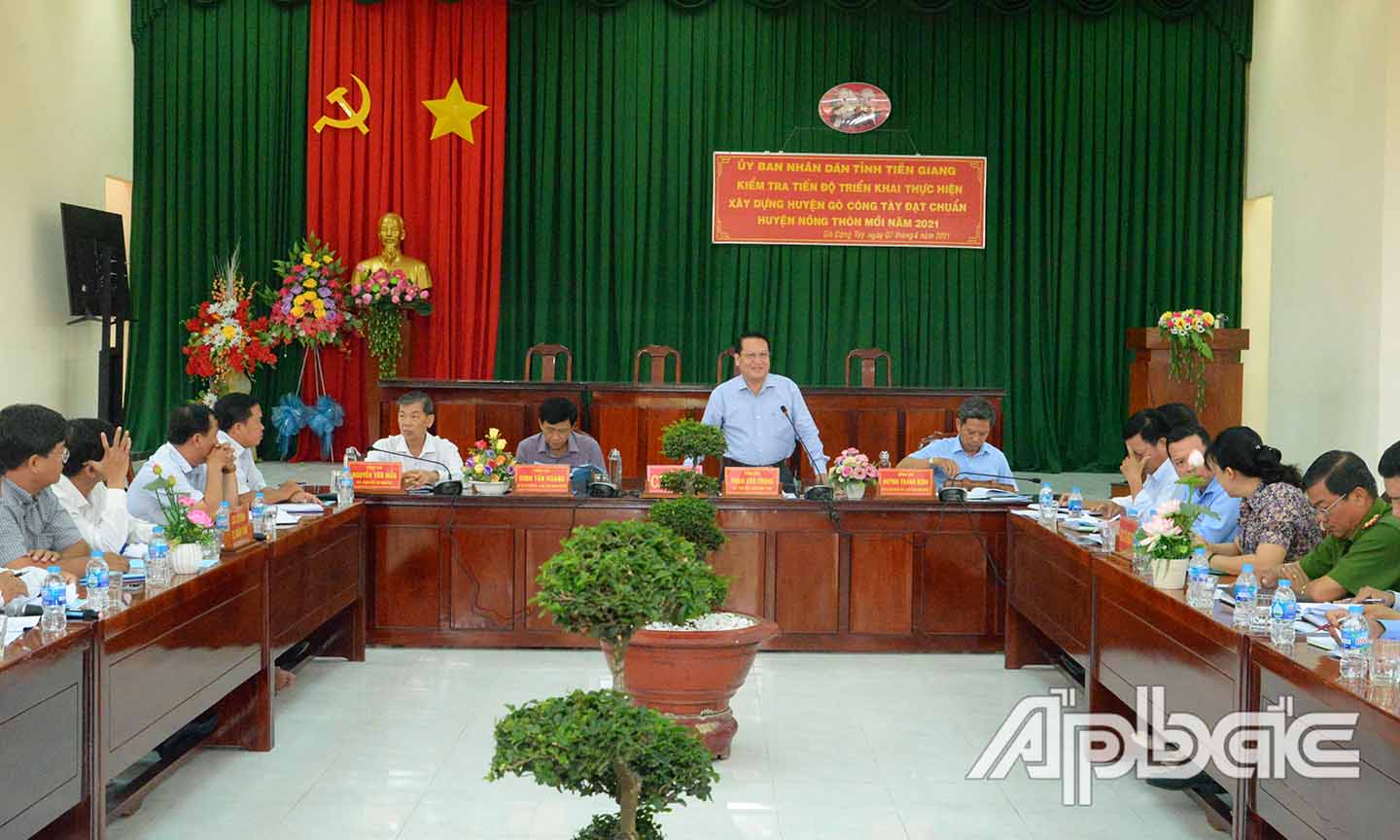 Đồng chí Phạm Văn Trọng phát biểu tại buổi làm việc.