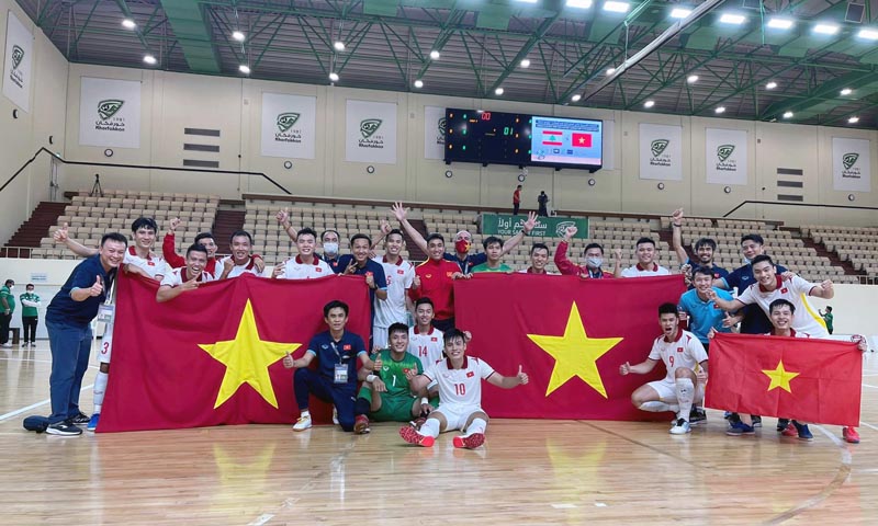 Niềm vui giành quyền tham dự VCK FIFA Futsal World Cup 2021 của ĐT Việt Nam.