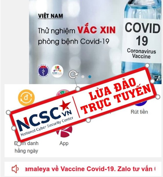 Lừa đảo trực tuyến về cung cấp vaccine Covid-19.