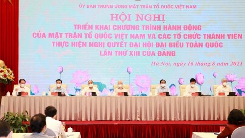 The national conference to launch the action plans of the Vietnam Fatherland Front (Photo: VNA).