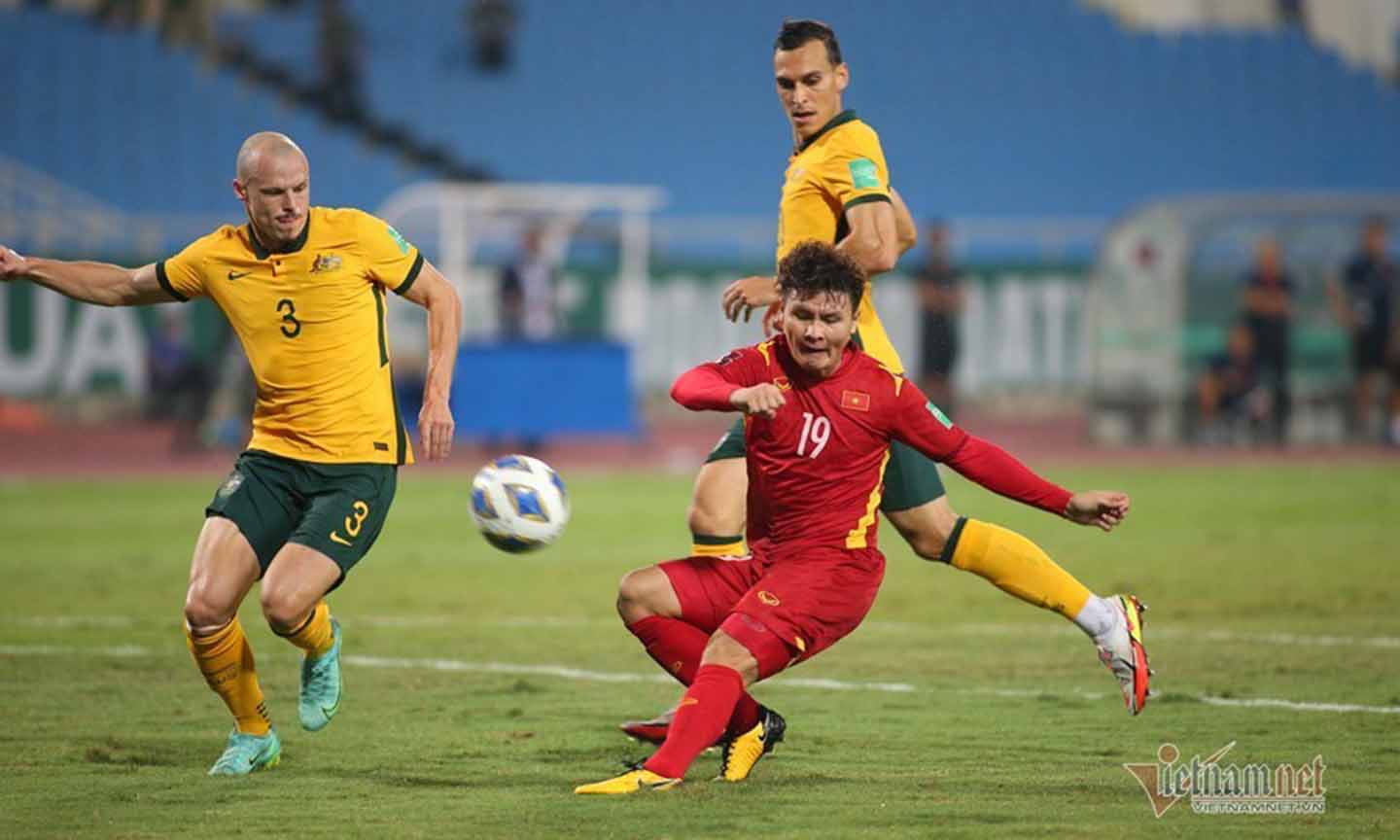Đội tuyển Việt Nam có màn thể hiện tốt dù thất bại trước Australia với tỷ số sát nút 0-1. Ảnh: Vietnamnet.vn