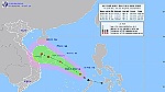 Vùng áp thấp trên biển phía Đông đã mạnh lên thành áp thấp nhiệt đới