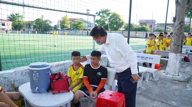 Cần chiến lược dài hạn, đồng bộ để phát triển bóng đá trẻ Việt Nam. (Ảnh: PV/Vietnam+)