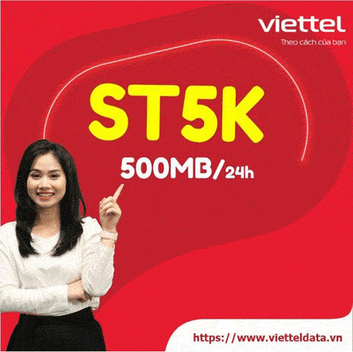 Gói ST5K – Gói 4G Viettel 1 Ngày 5K.