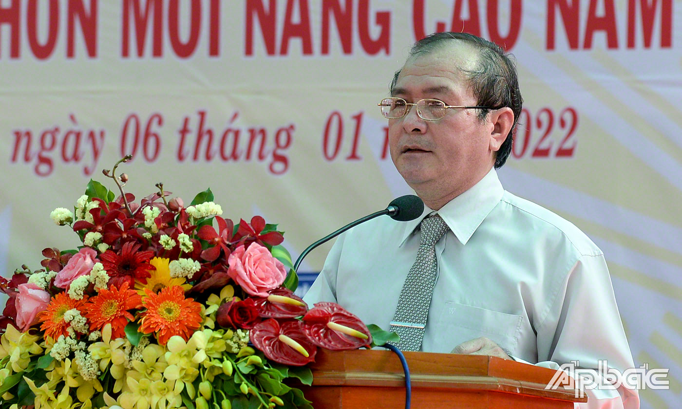 Đồng chí Trần Văn Thức phát biểu tại buổi Lễ.