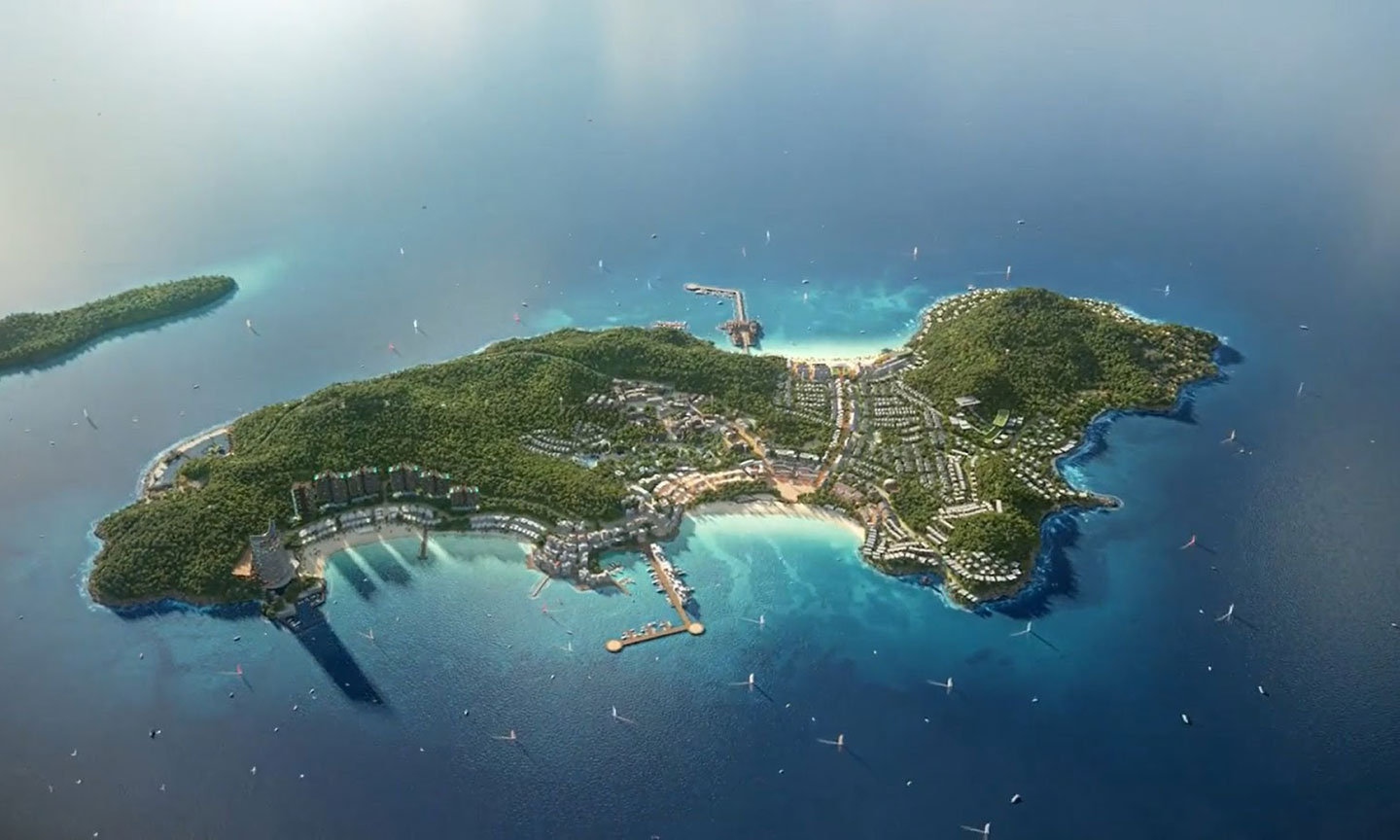 Phối cảnh tổng thể dự án Hòn Thơm Paradise Island.