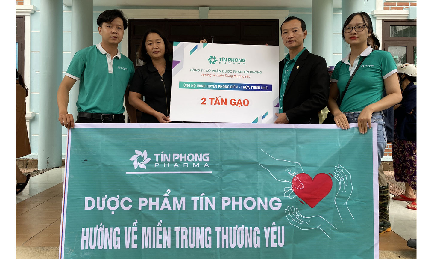 Dược phẩm Tín Phong luôn hết mình trong việc làm từ thiện.