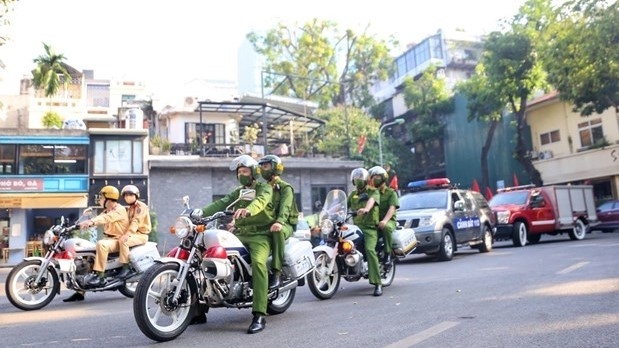 Traffic police on a downtown street in Hanoi (Source: VNA).