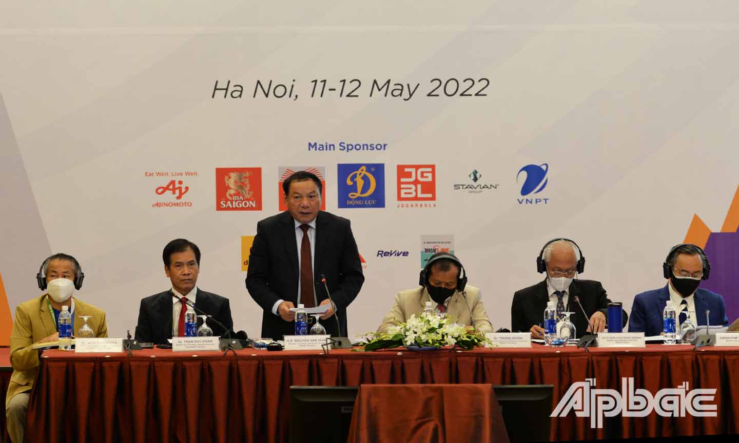 Bộ trưởng Bộ Văn hóa - Thể thao và Du lịch Nguyễn Văn Hùng phát biểu tại Đại hội.