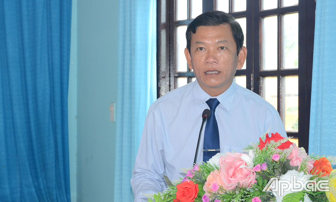 Đồng chí Bùi Thái Sơn phát biểu tại Lễ khánh thành.