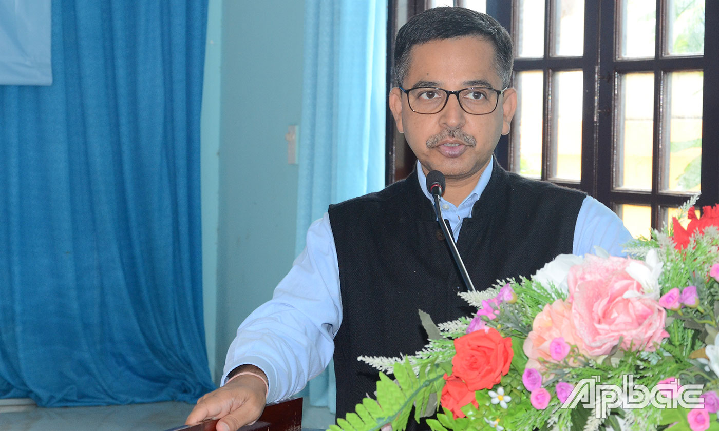 Ngài Pranay Verma, Đại sứ Ấn Độ tại Việt Nam phát biểu tại Lễ khánh thành.