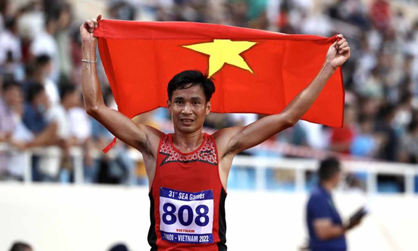 VĐV Nguyễn Văn Lai đoạt HCV ở nội dung 10.000 m.