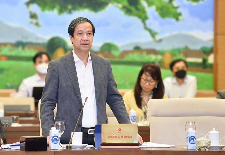 Bộ trưởng GD&ĐT Nguyễn Kim Sơn. Ảnh: Quốc hội