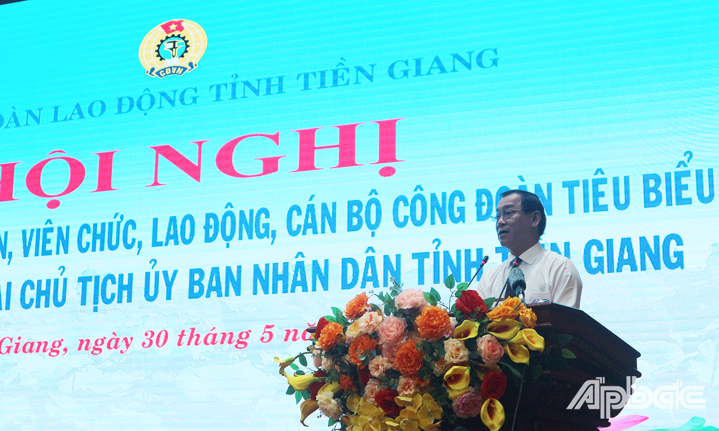 đồng chí Nguyễn Văn Vĩnh Phó Bí thư Tỉnh ủy, Chủ tịch UBND tỉnh. 