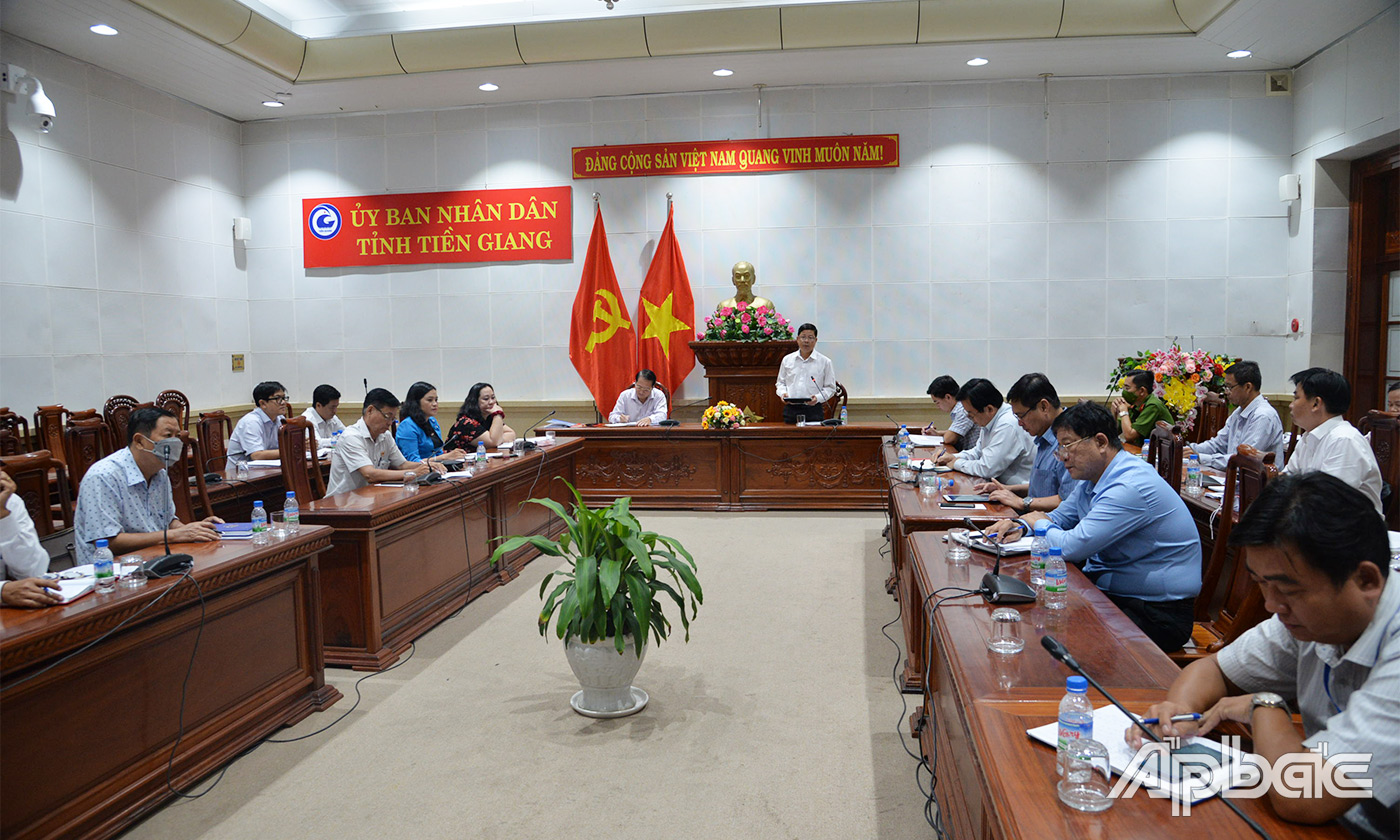 Đồng chí Trần Thanh Nguyên phát biểu kết thúc buổi làm việc