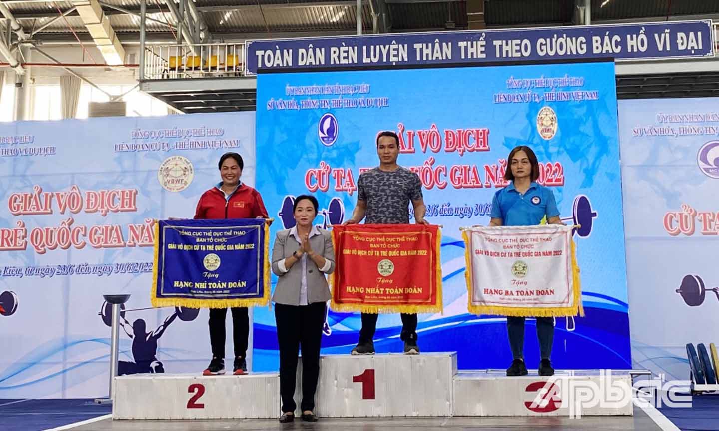 Tiền Giang đoạt hạng Nhì toàn đoàn tại Giải Vô địch Cử tạ trẻ quốc gia 2022