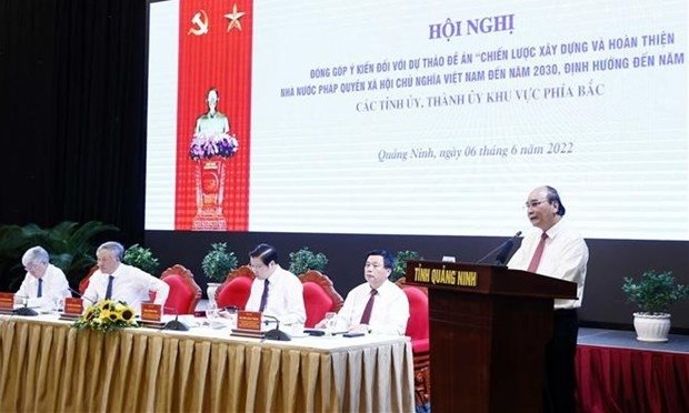 President Nguyen Xuan Phuc speaks at the workshop. (Photo: VNA).