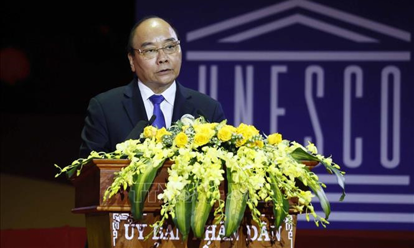 Chủ tịch nước Nguyễn Xuân Phúc phát biểu tại buổi Lễ.
